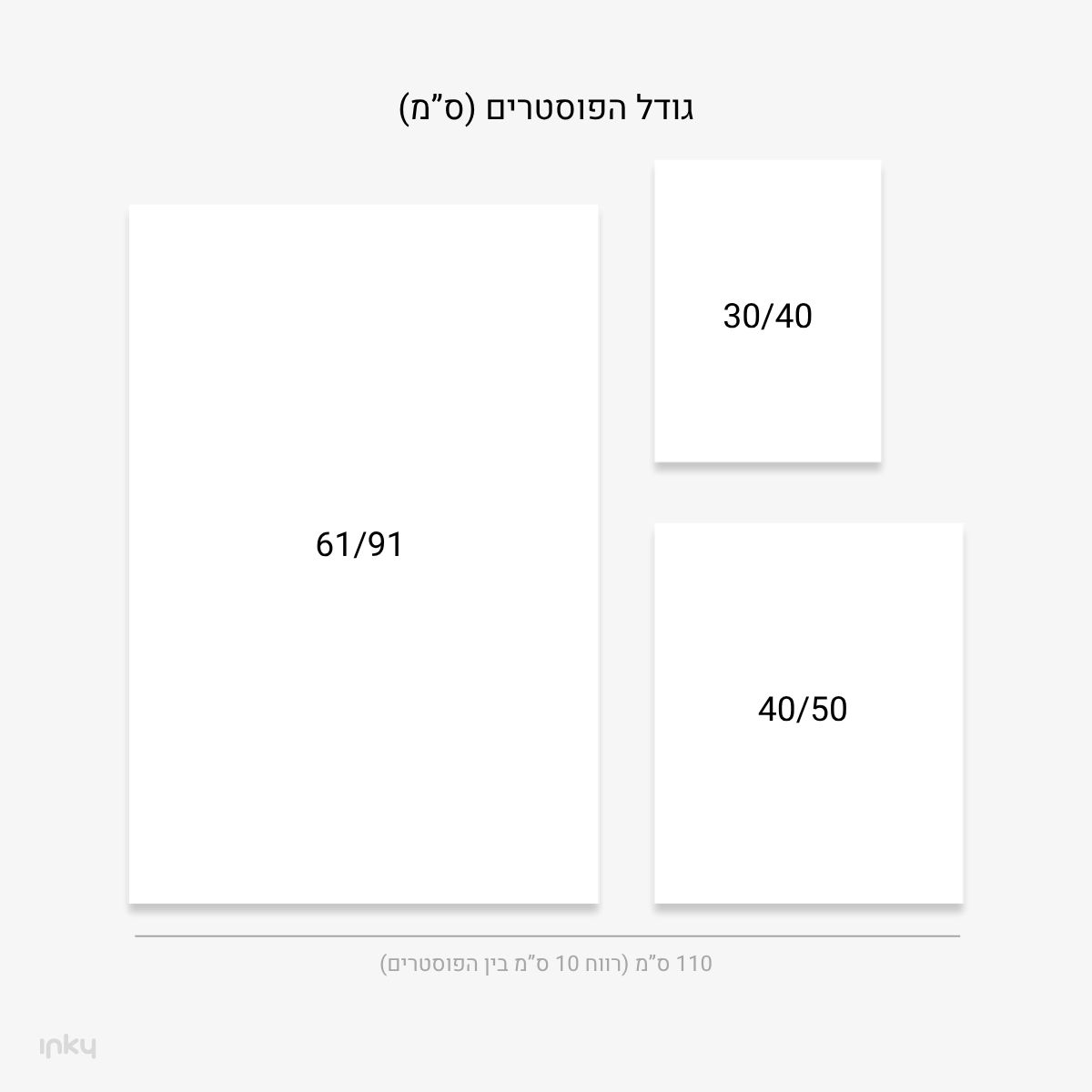 סט של 3 פוסטרים קיר גלריה לסלון
