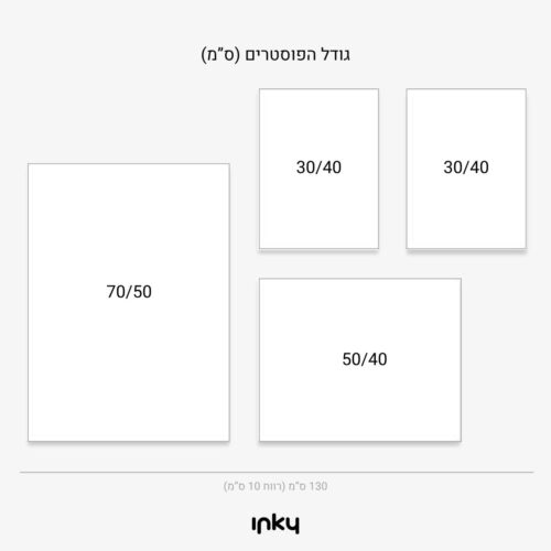 סט תמונות צבעוניות לסלון, קיר גלריה אינקי