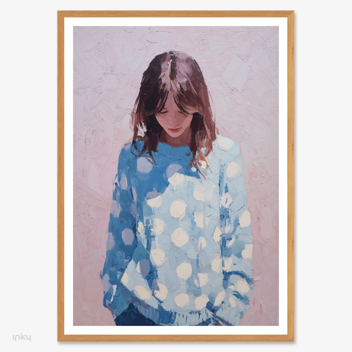 פוסטר איור צבעוני של נערה