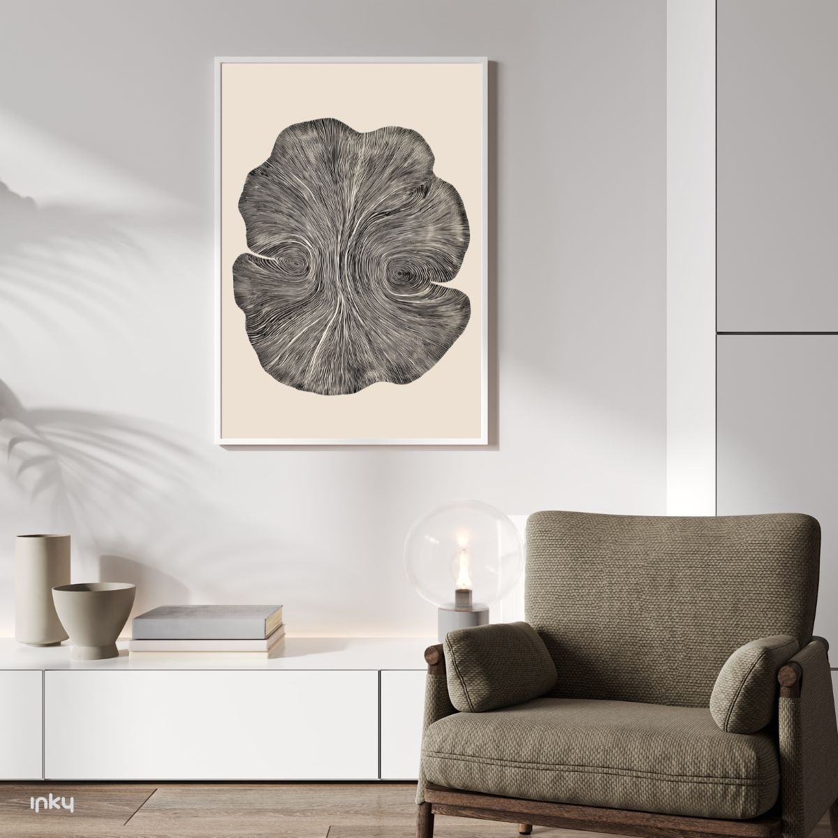 פוסטר בסגנון נורדי שחור לבן