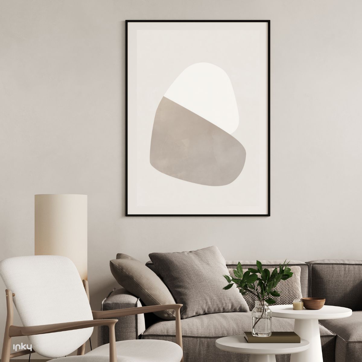 פוסטר מופשט מינמליסטי בסגנון נורדי