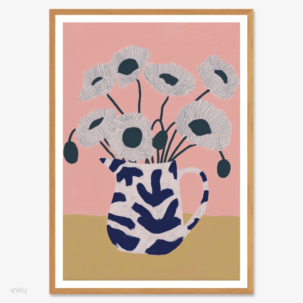 פוסטר עם איור של פרחים