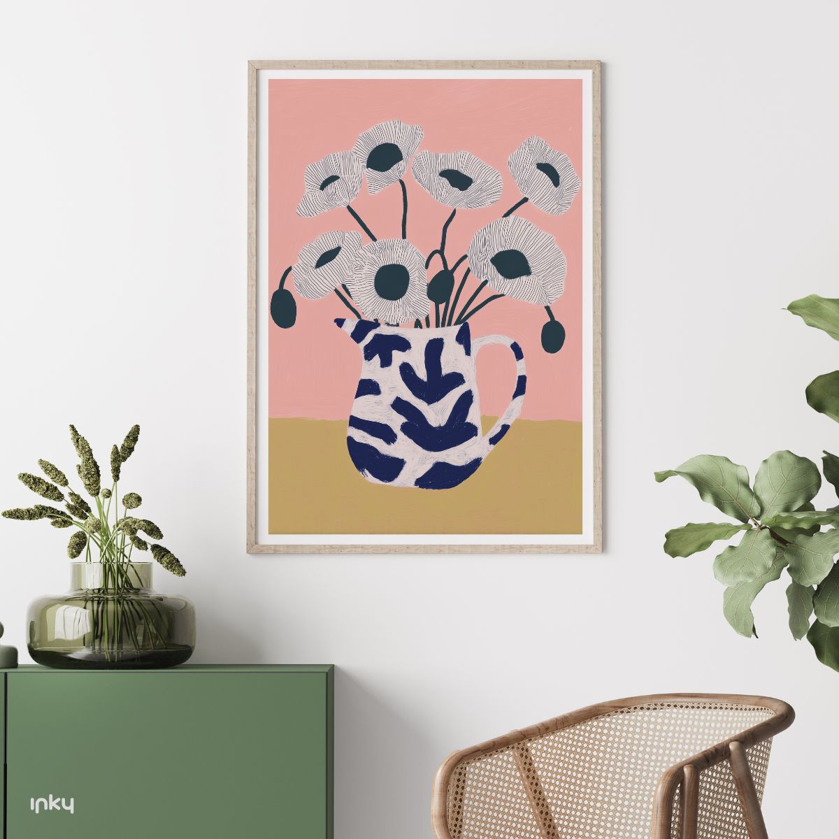 פוסטר עם איור של פרחים