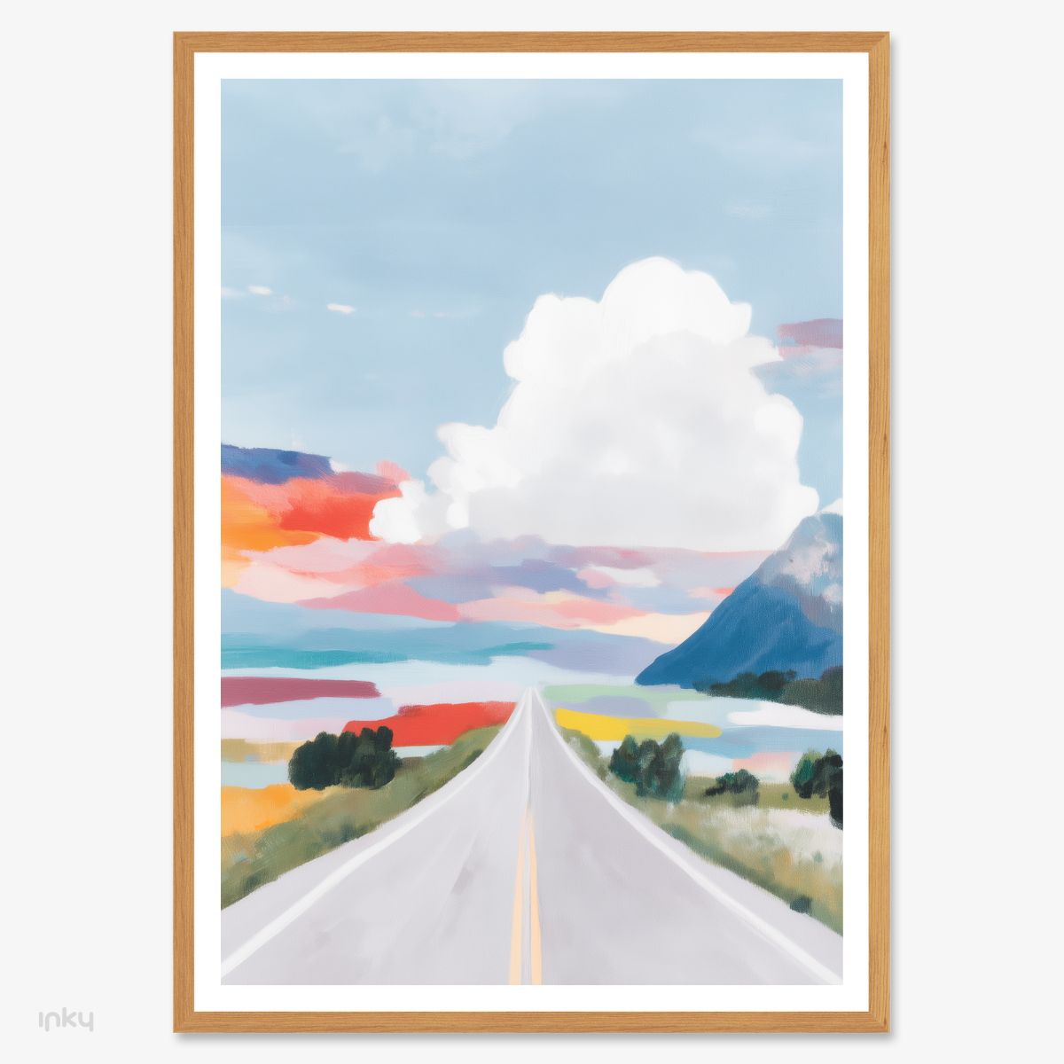 פוסטר צבעוני של נוף