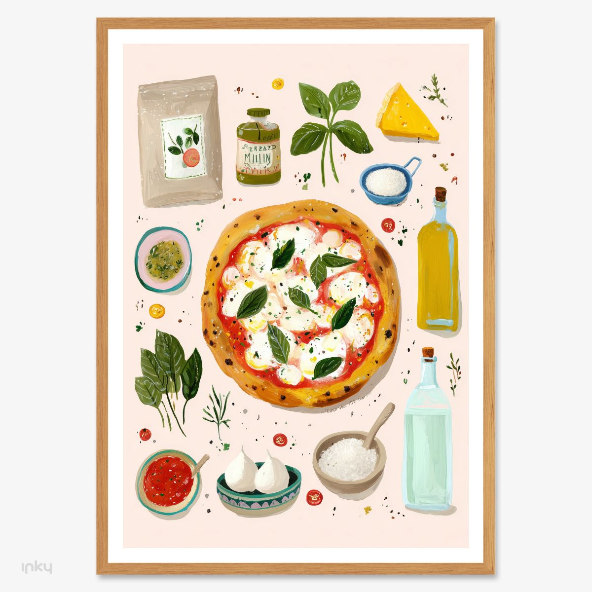 פוסטר תמונה של מתכון להכנת פיצה