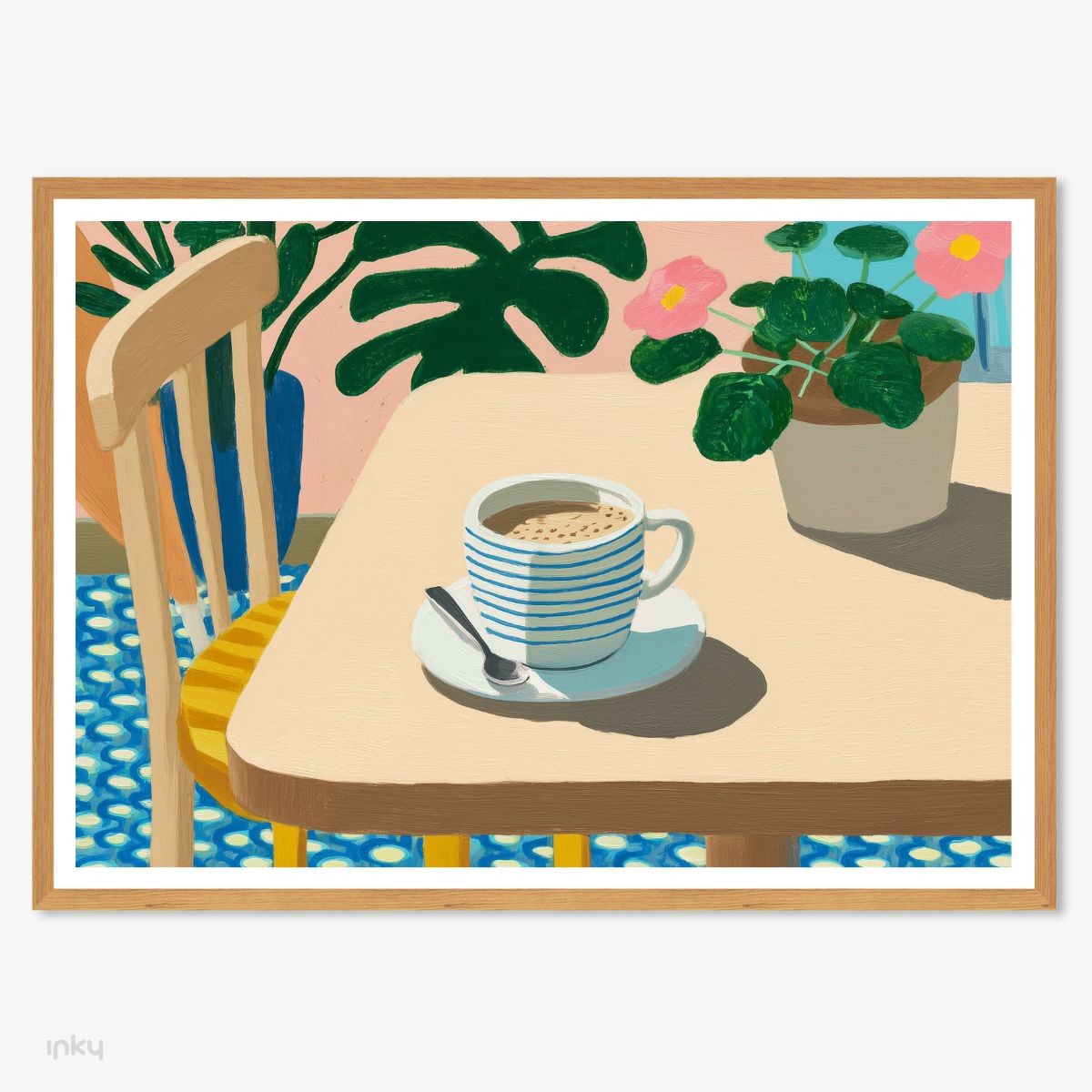 פוסטר של כוס קפה במטבח