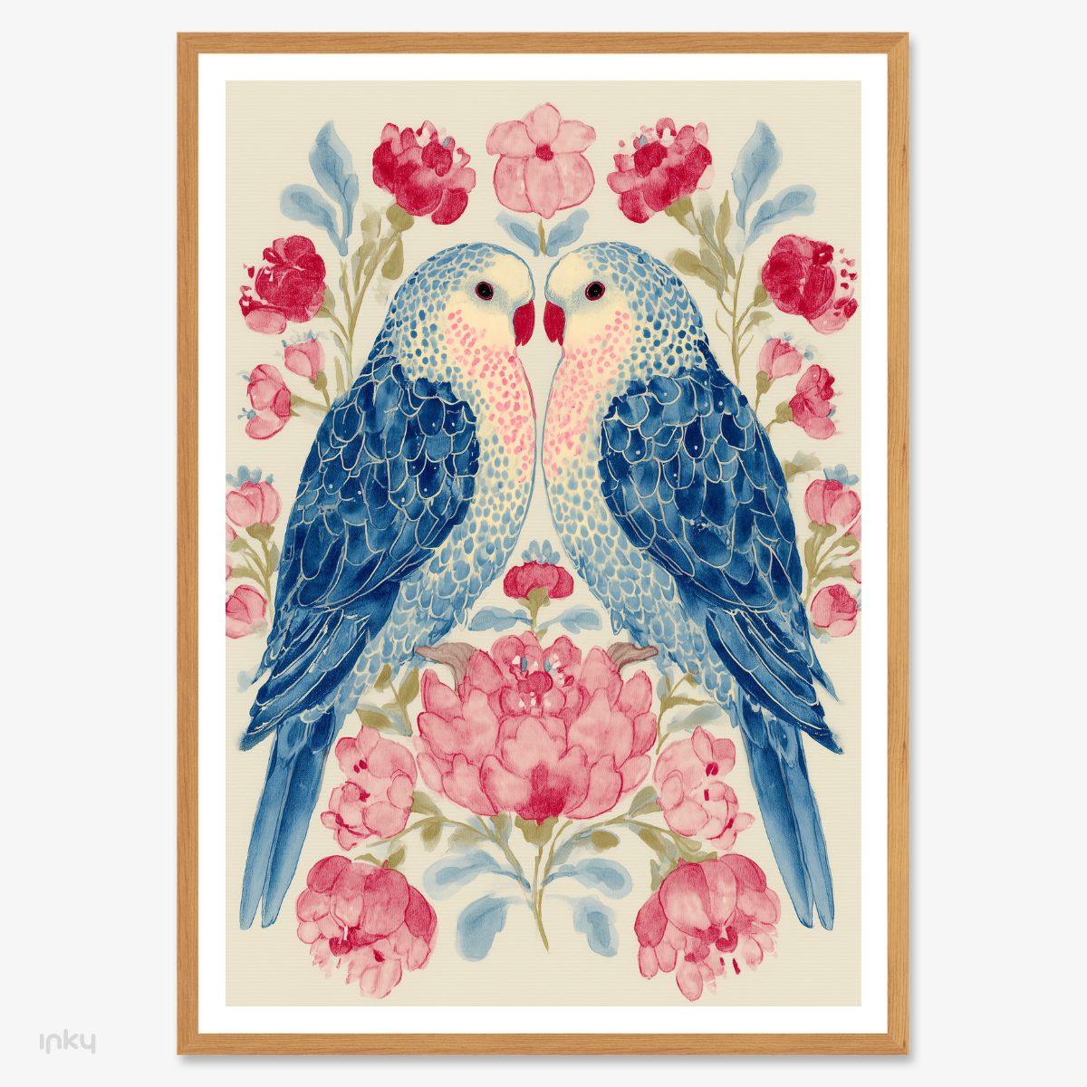 פוסטר מאוייר - זוג ציפורים