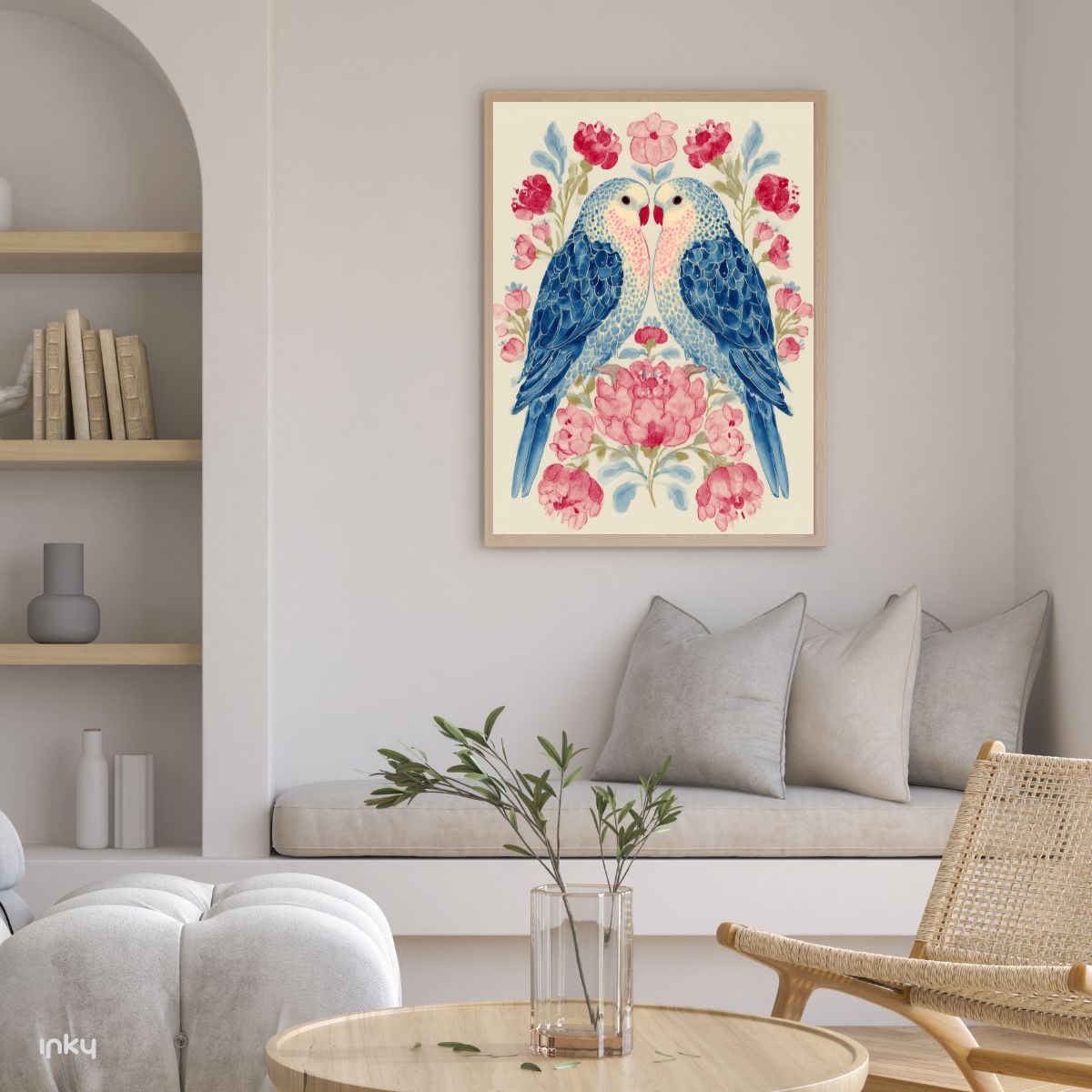 פוסטר מאוייר - זוג ציפורים