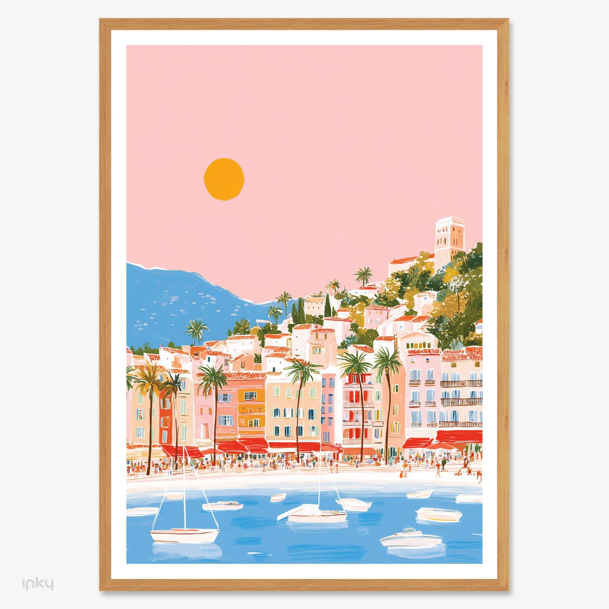 פוסטר עם איור של דרום צרפת