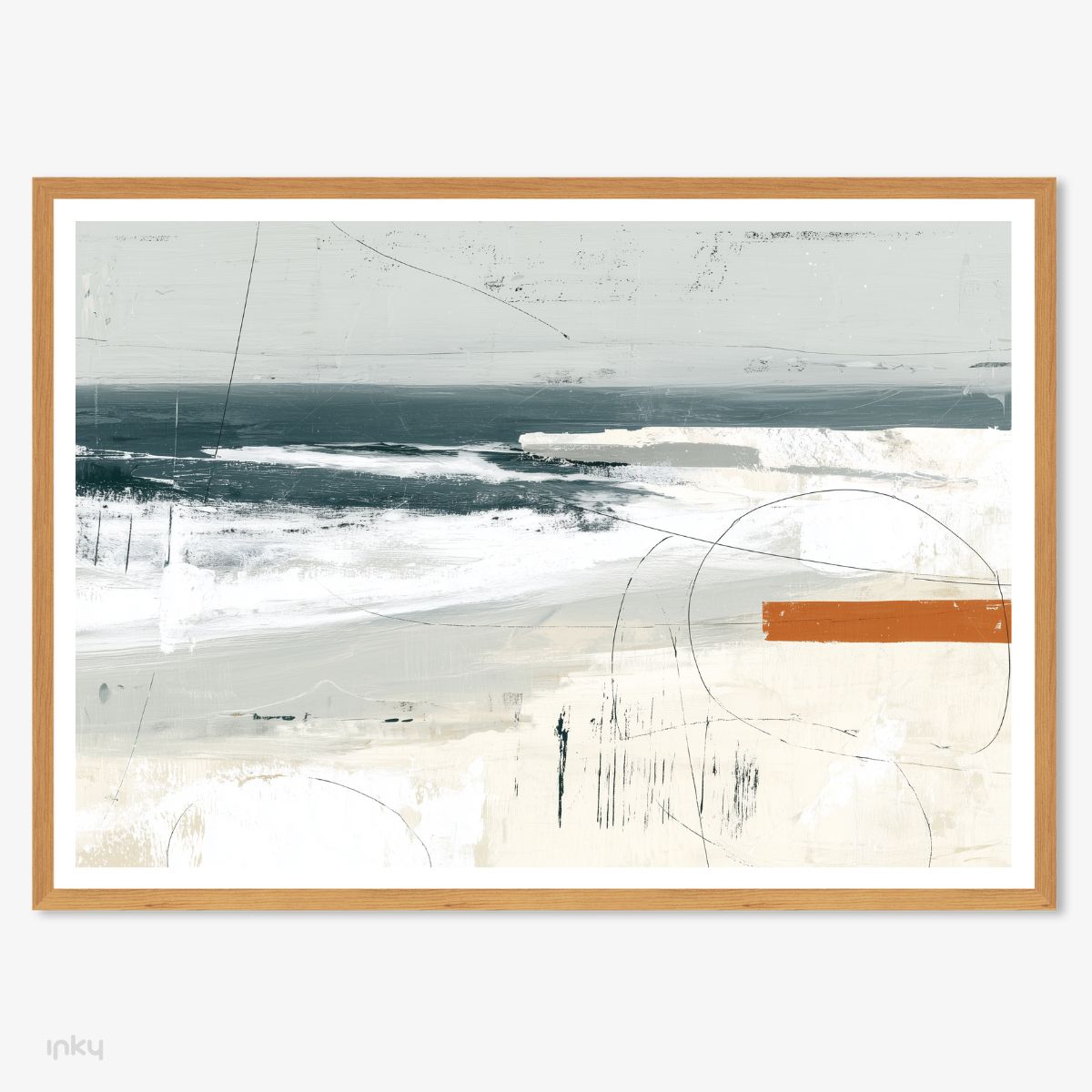 פוסטר של ים בסגנון מופשט