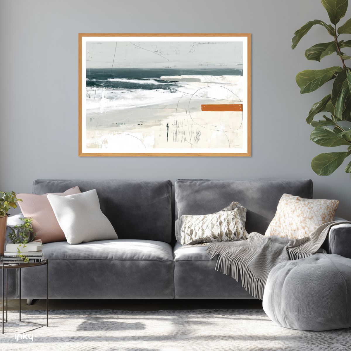 פוסטר של ים בסגנון מופשט