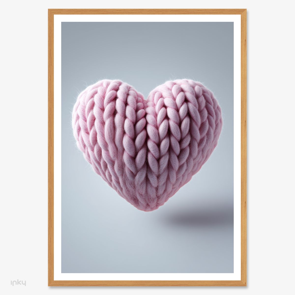 פוסטר של לב סרוג