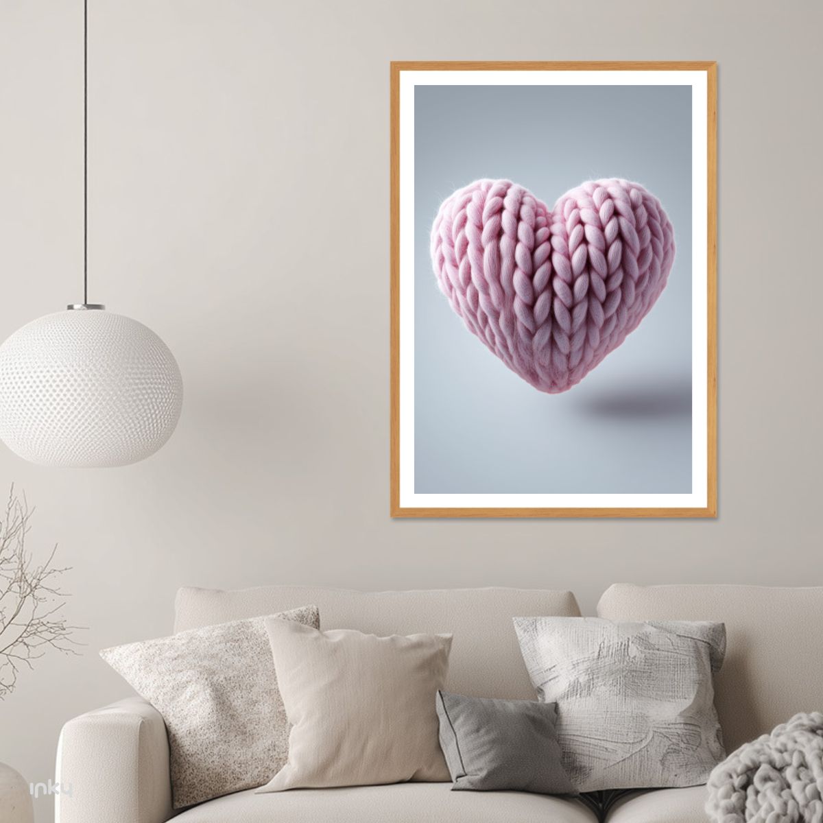 פוסטר של לב סרוג