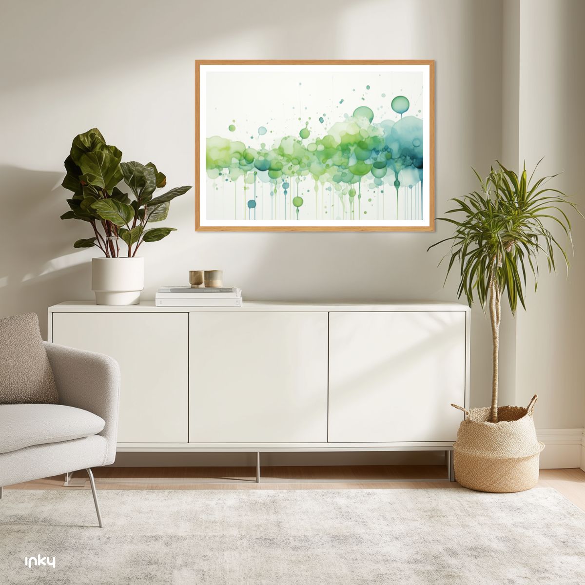 פוסטר ציור מופשט בצבעי מים