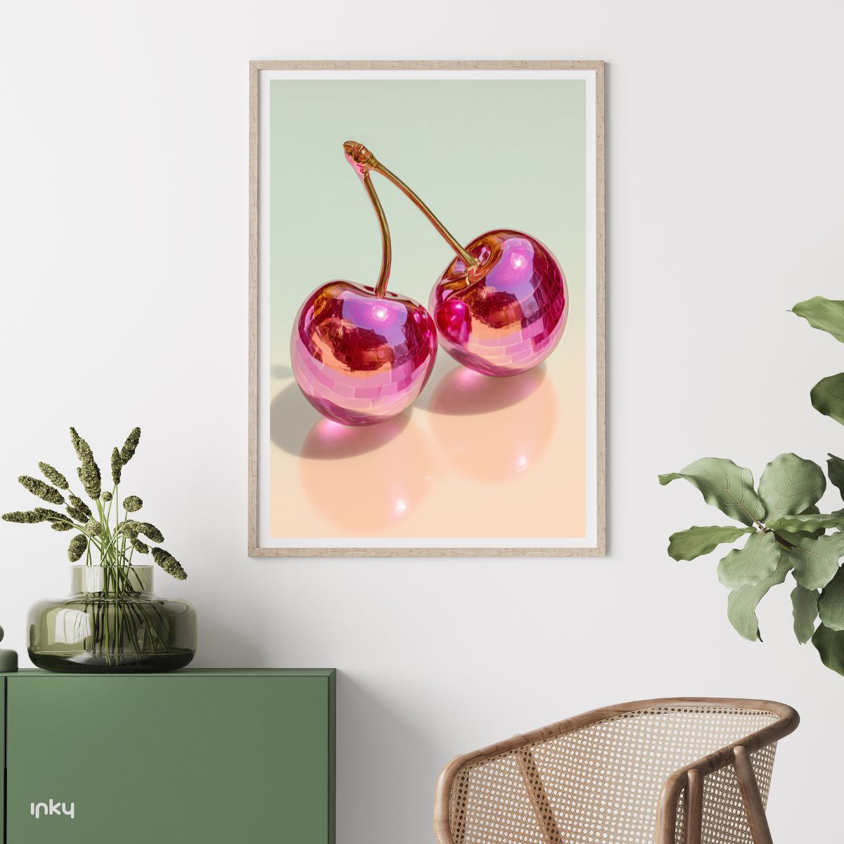 פוסטר של דובדבנים בתלת מימד