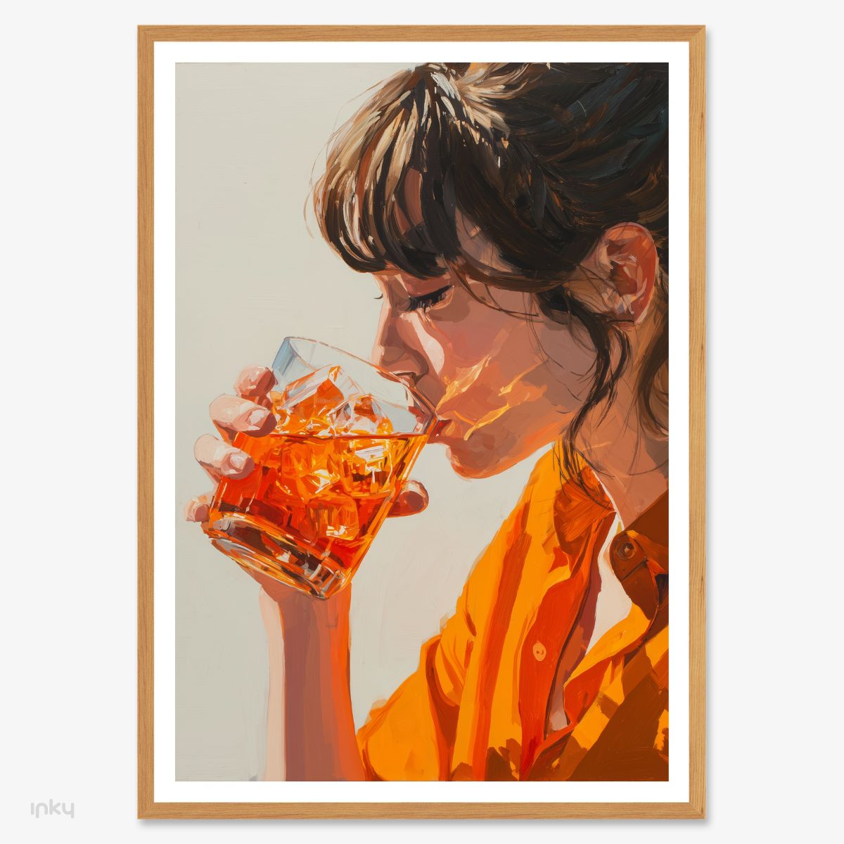 פוסטר אישה שותה אפרול שפריץ