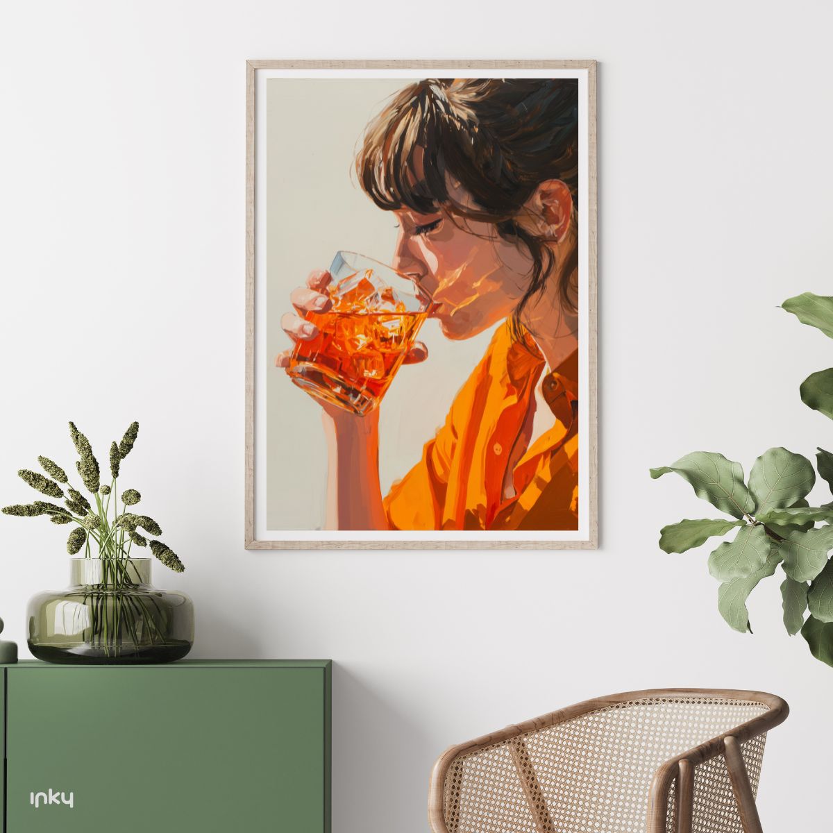 פוסטר אישה שותה אפרול שפריץ